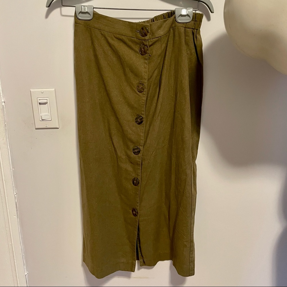 Vintage raw silk skirt